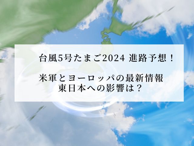 台風5号2024